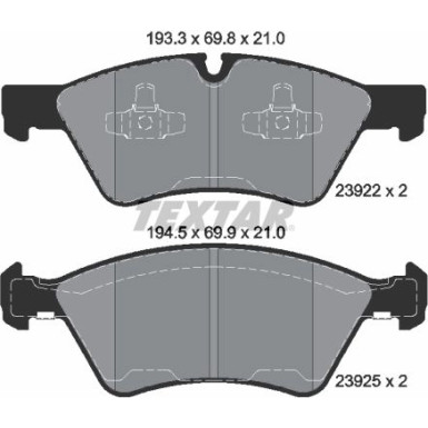 Bremsbelagsatz Db P. W164 Ml/X164/W251/W211 4-Matic | 2392201