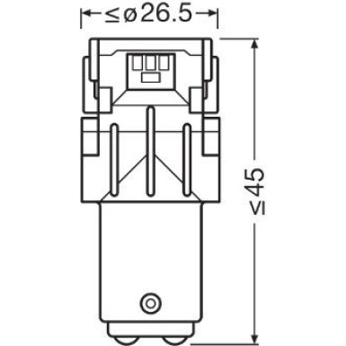 P21/5W Osram | LED Amber 12V | LEDriving | 7528DYP-02B