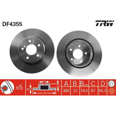 Bremsscheibe Db T. W202 97-10 | DF4355