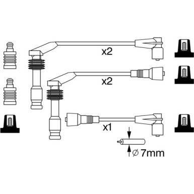 Zündleitungssatz | OPEL Vectra | 0 986 357 242