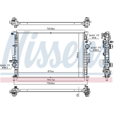 Wasserkühler PKW | Ford Transit Connect 13 | 66864