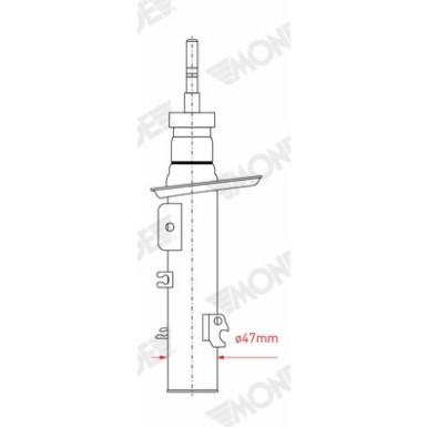 MONROE ORIGINAL-Gasdämpfer VA re | PEUGEOT 207 06 | G8097