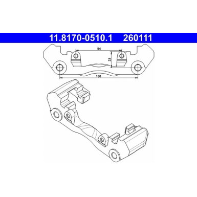 Halter, Bremssattel | 11.8170-0510.1