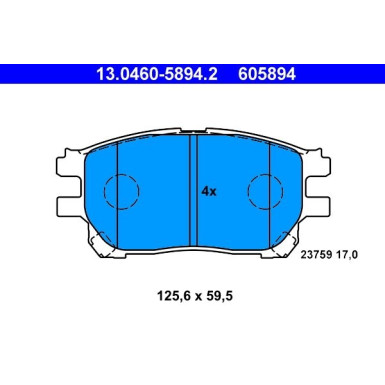ATE Bremsbeläge | 13.0460-5894.2