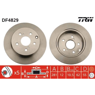 Bremsscheibe Toyota T. Rav4 | DF4829