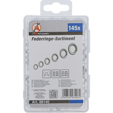 BGS Federringe-Sortiment | M4 - M12 | 145-tlg | 88140