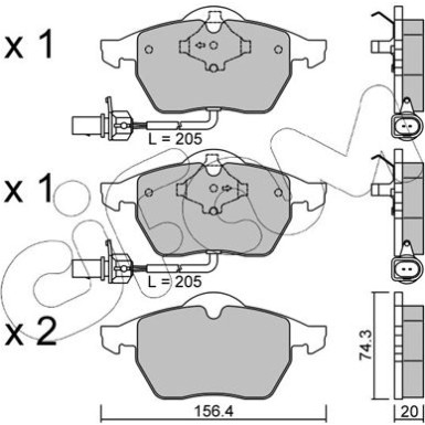 Bremsklötze VA | AUDI A4,A6,SEAT,SKODA,VW 95 | 822-181-3