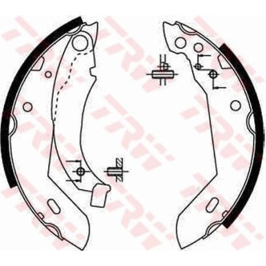 72 461 011 Bremsbacken | PEUGEOT 205,309,REN Clio,19,21 84 | GS8158