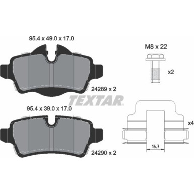 Bremsbelagsatz Mini T. Cooper 07-/10 | 2428901