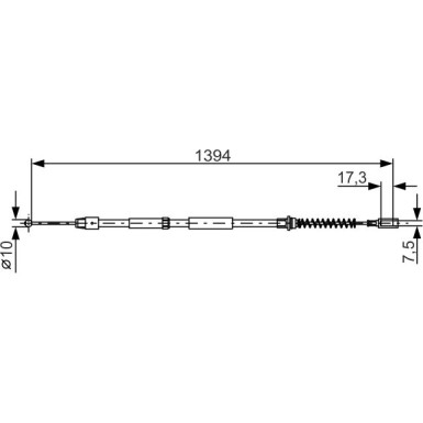 Handbremsseil | MERCEDES Sprinter,VW Crafter 09 | 1987482033