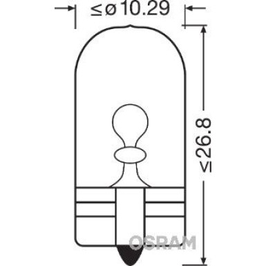 W5W Osram | 24V 5W W2,1X9,5D | GLASSOCKEL | 2845