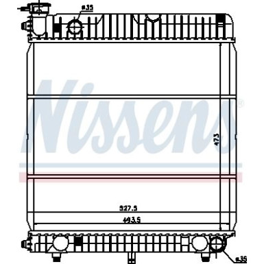 Wasserkühler PKW | MERCEDES T1/TN W601 77-96 | 62635