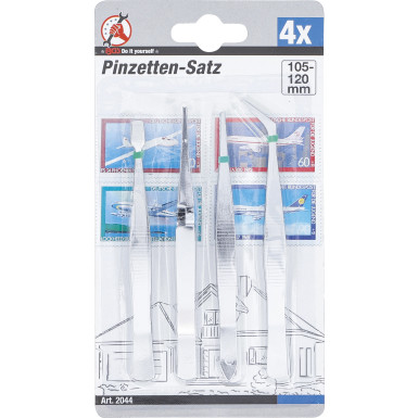 BGS Pinzetten-Satz | 105 - 120 mm | 4-tlg | 2044