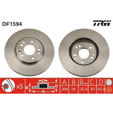 Bremsscheibe Db P. W129 Sl | DF1594