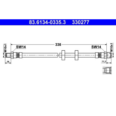 ATE Bremsschlauch | 83.6134-0335.3