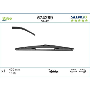 VM42 VALEO Silencio Heckwischer | Peugeot 207 SW | 574289