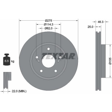 Bremsscheibe Toyota P. Rav4 06 | 92232703