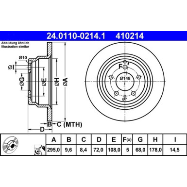 Bremsscheibe Volvo T. C70/S70/V70 97-05 | 24.0110-0214.1