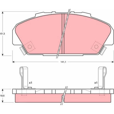 Bremsklötze VA | HONDA Accord 2.2 91 | GDB1137