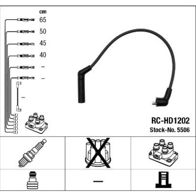 RC-HD1202 NGK | Zündkabelsatz | HYUNDAI Accent 00 | 5506