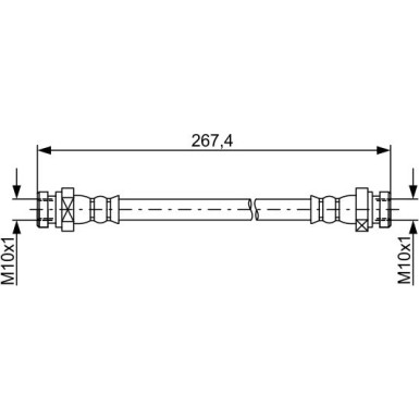 Bremsschlauch | HYUNDAI | 1987481886