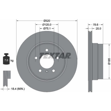 Bremsscheibe Bmw T. X5/X6 07- 320Mm | 92161103