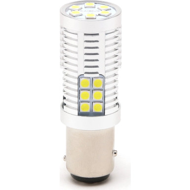 LED Metalsockel P21/5W Bay15d 30x3030 SMD Weiß 100 % Canbus Inside