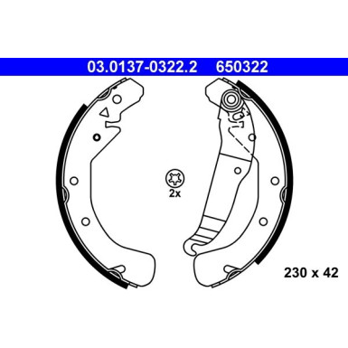 Bremsbackensatz | 03.0137-0322.2