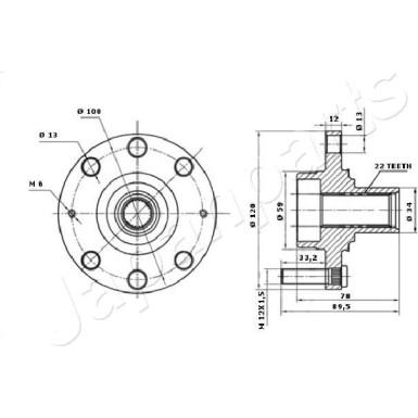 Japanparts Radnabe KK-10018