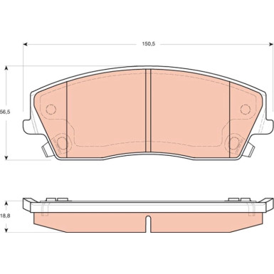 Bremsklötze VA | CHRYSLER 300C 04 | GDB4140