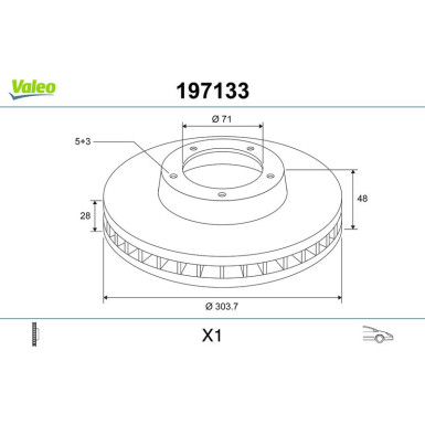 VALEO Bremsscheibe | 197133