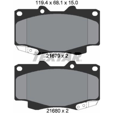 Bremsbelagsatz Toyota P. Hi-Lux 06 | 2168001