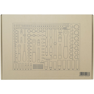 BGS Werkstattwageneinlage 3/3: Steckschlüssel-Satz | 192-tlg | 4036