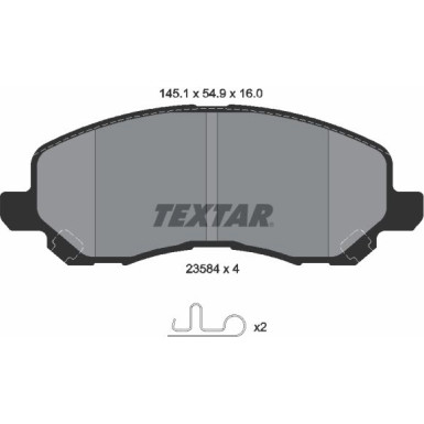 Bremsbelagsatz Mitsubishi P. Galant 00-/Lancer 08-/Asx 10-/4008 12 | 2358401