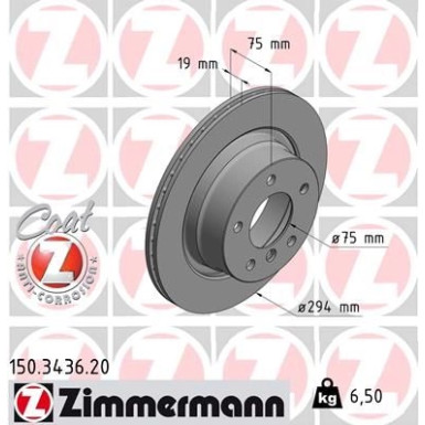 ZIMMERMANN Bremsscheibe | 150.3436.20