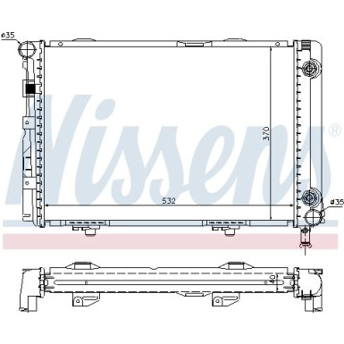 Wasserkühler PKW | MERCEDES W124 | 62557A