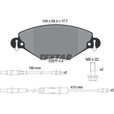 Bremsbelagsatz Citroen P. C5 | 2327701