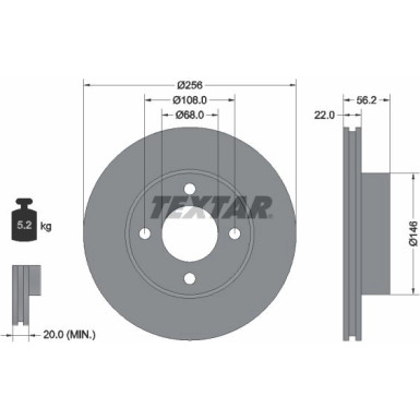 Bremsscheibe Vw P. A80 1.8 | 92054200