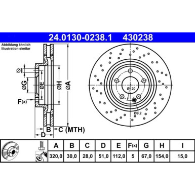 Bremsscheibe Db P. W176/W246/X156 11 | 24.0130-0238.1