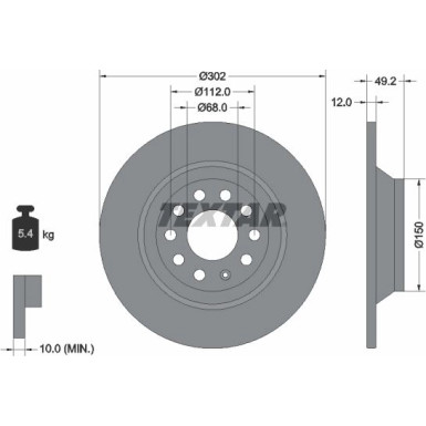 Bremsscheibe Vw T. A6 04- 302Mm | 92132503