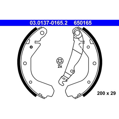 ATE Bremsbacken | 03.0137-0165.2