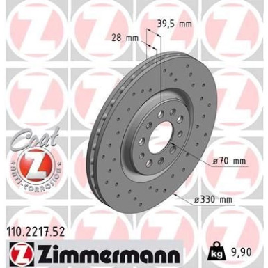 41 481 031 Sport Bremsscheibe VA Sport | ALFA 159,Brera 05 | 110.2217.52