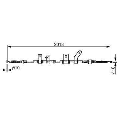 Handbremsseil re | MITSUBISHI L200 05 | 1987482516