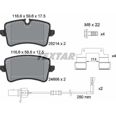 Bremsbelagsatz Audi T. A8 3.0 Tdi Quattro 15 | 2521405