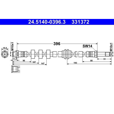 Bremsschlauch | 24.5140-0396.3