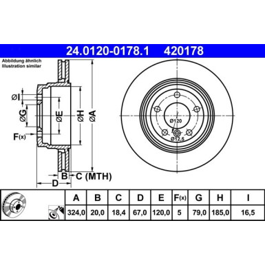 Bremsscheibe Bmw T. 7 (E65/E66/E67) 3.0-3.6 01-08 | 24.0120-0178.1