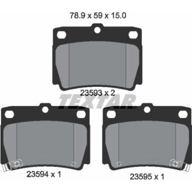 Bremsbelagsatz Mitsubishi T. Pajero 98 | 2359301