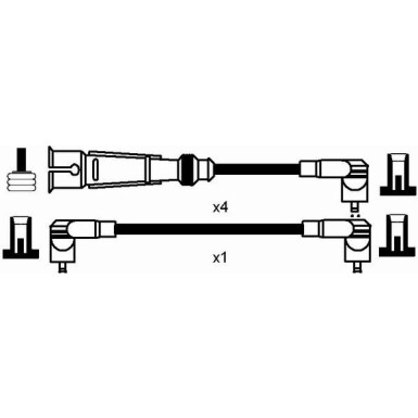 RC-ST902 NGK | Zündkabelsatz | SEAT IBIZA III (6K1) 1.6,8.99-2.02 | 7313
