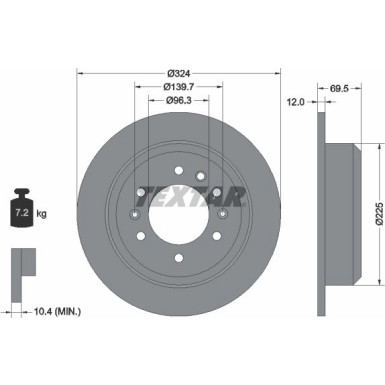 Bremsscheibe Kia T. Carnival 06- 2.9Crdi | 92161800