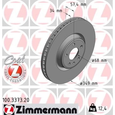 ZIMMERMANN Bremsscheibe | 100.3373.20